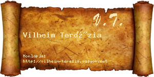 Vilheim Terézia névjegykártya